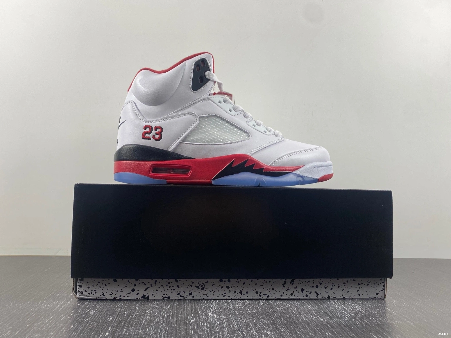 Rep  Retro 136027-120 Tongue Fire Red Men's (2013) 5 Jordan Black 0519